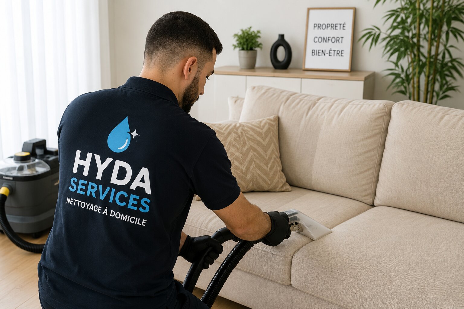 Technicien HYDA SERVICES en intervention à domicile