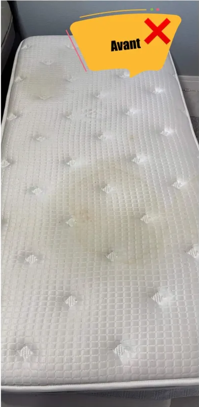 Matelas avant nettoyage